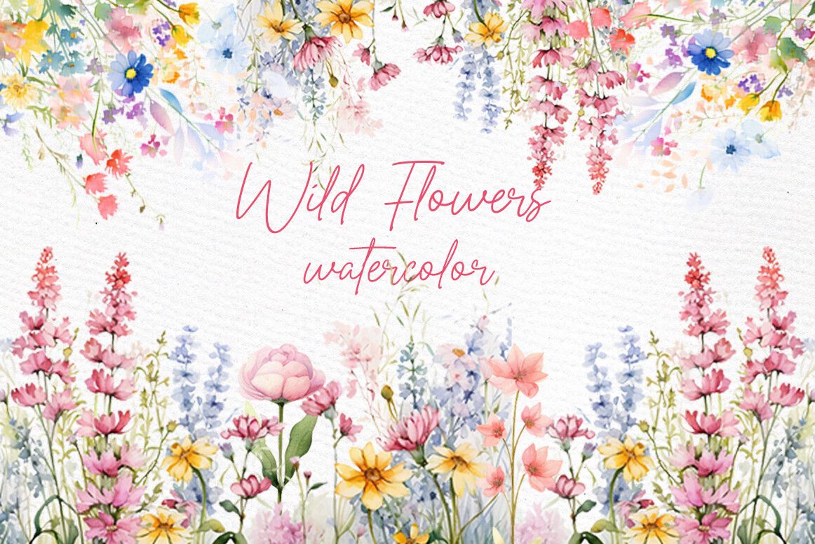 Spring Flowers Clipart Wild Flowers PNG